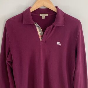 Burberry Burgundy Polo Shirt